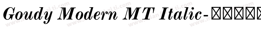 Goudy Modern MT Italic字体转换